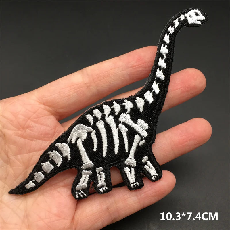 Black and White Punk Sticker Jacket Embroidered Patches for Clothing Punk Patches Clothing Thermoadhesive Patches