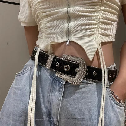 PUNK RHINEST0NE BELT