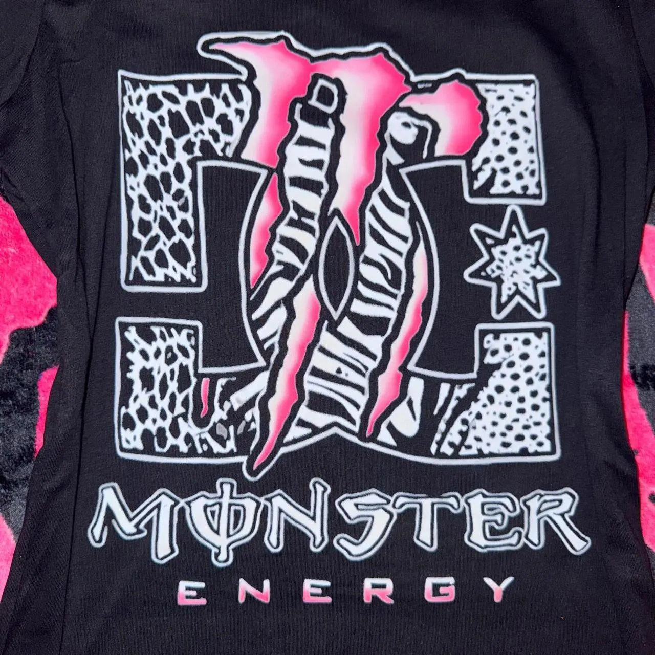 Y2K Monster Energy Graphic Tee – 2000S Grunge Shirt, Retro Emo Punk Festival Top