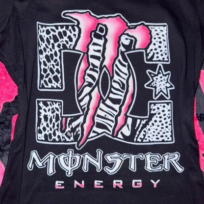 Y2K Monster Energy Graphic Tee – 2000S Grunge Shirt, Retro Emo Punk Festival Top