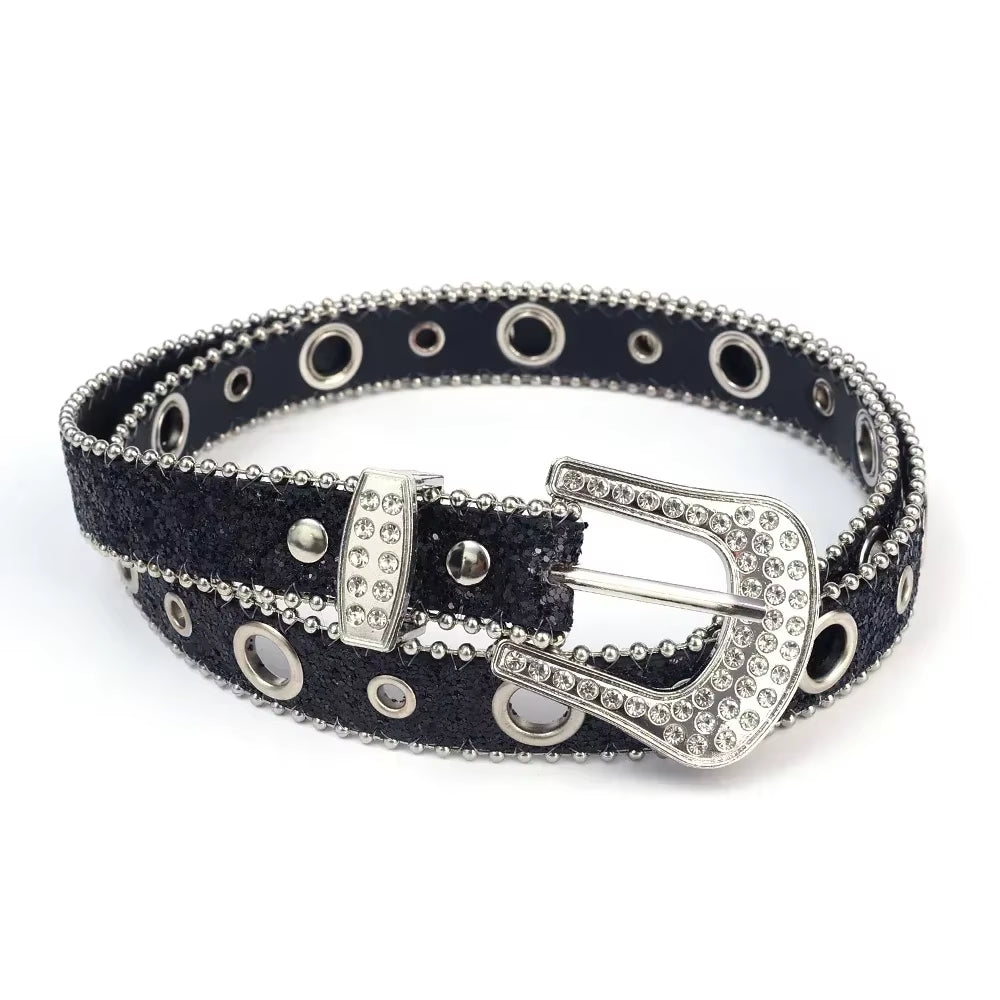 PUNK RHINEST0NE BELT