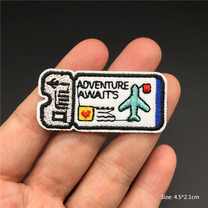 Black and White Punk Sticker Jacket Embroidered Patches for Clothing Punk Patches Clothing Thermoadhesive Patches