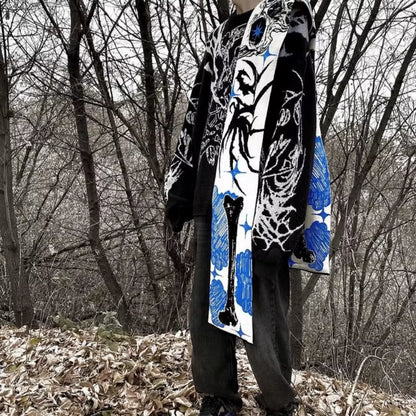 Warm Quality Knit Sweater Women'S Pullover Streetwear Wool Sweater Punk Vintage Top Gothic Y2K Winter Clothing