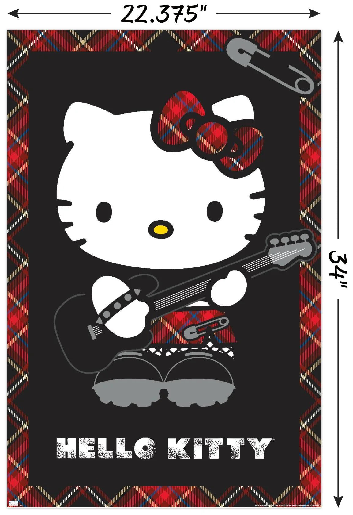 Hello Kitty - Punk Wall Poster, 22.375" X 34"