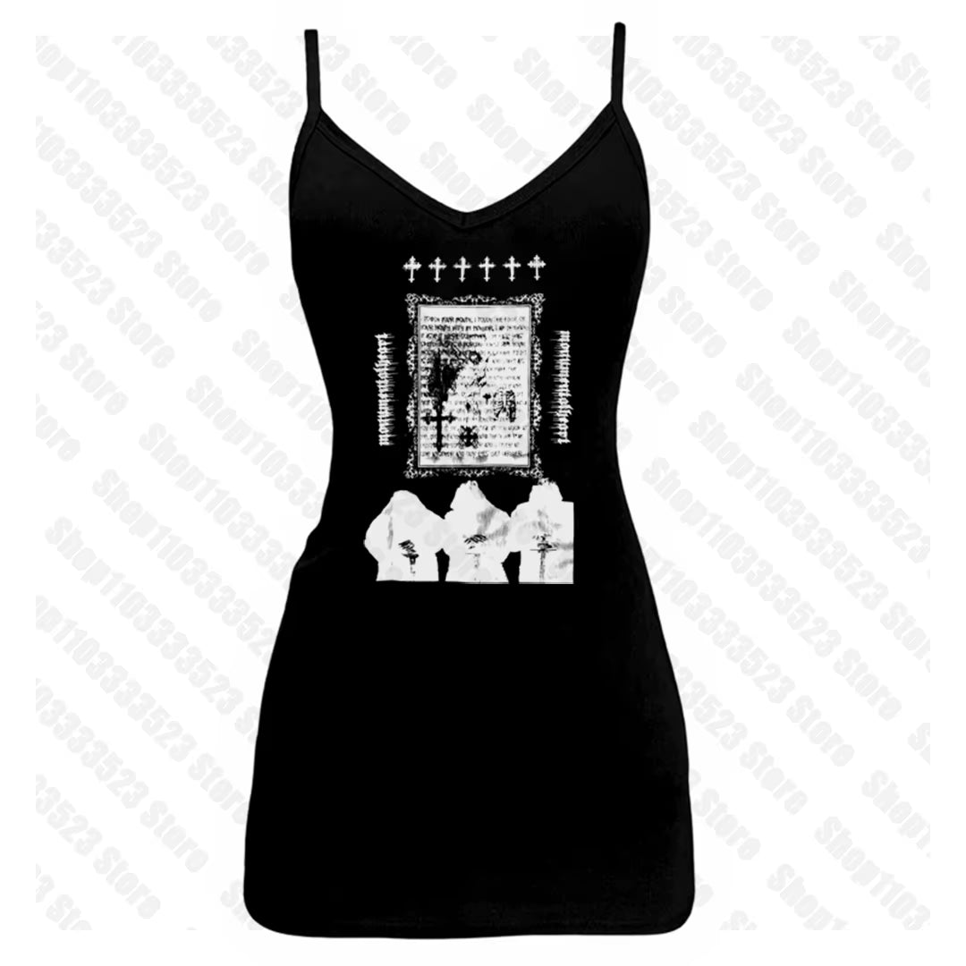 Y2K Style Cute Women'S Sleeveless Baby Tank Top 2000S Punk Cool Print Short Vest Tee Cool Street Fashion Gothic Women Clothing