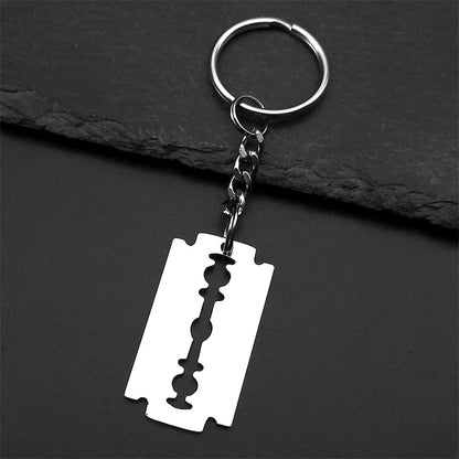 Gothic Blade Razor Pendant Necklaces Men Stainless Steel Black Goth Male Chain Necklace Grunge Y2K Emo Jewelry Collier Homme