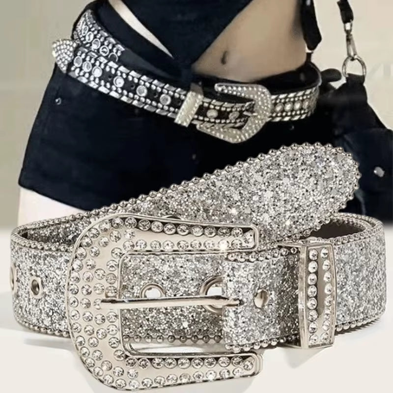 PUNK RHINEST0NE BELT