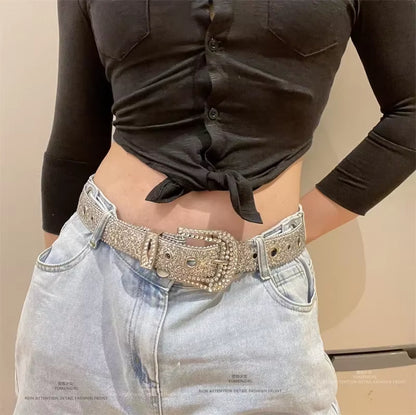 PUNK RHINEST0NE BELT