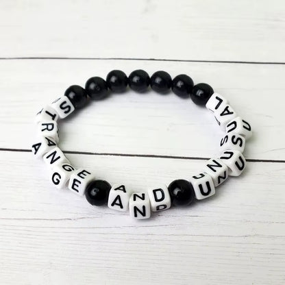 Dead inside Bracelet Pastel Goth Aesthetic Bracelet Spooky Halloween Jewelry Creepy Cute Purple Kandi Bracelet