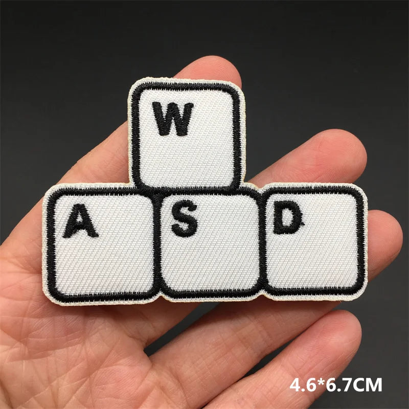 Black and White Punk Sticker Jacket Embroidered Patches for Clothing Punk Patches Clothing Thermoadhesive Patches